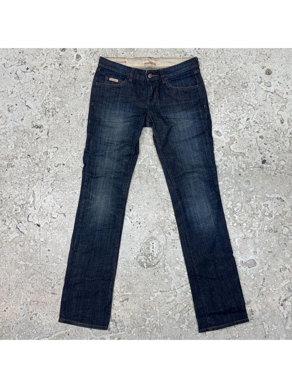 Vintage Y2K Ultra Low Rise Jeans Faded Sandblasted Calvin Klein